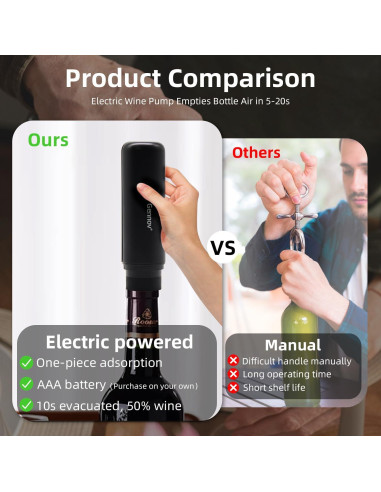 Conservador de Vino Eléctrico Gennov con Bomba y Tapones