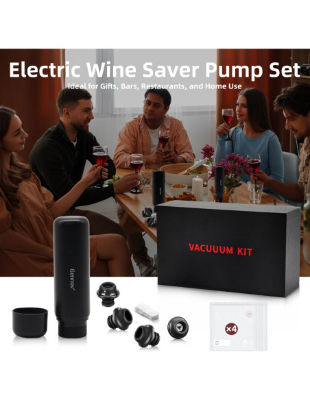Conservador de Vino Eléctrico Gennov con Bomba y Tapones