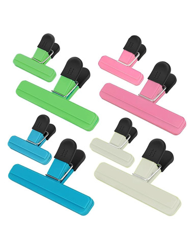 Pinzas para Alimentos XJYWSH - Set de 8, Sello Hermético