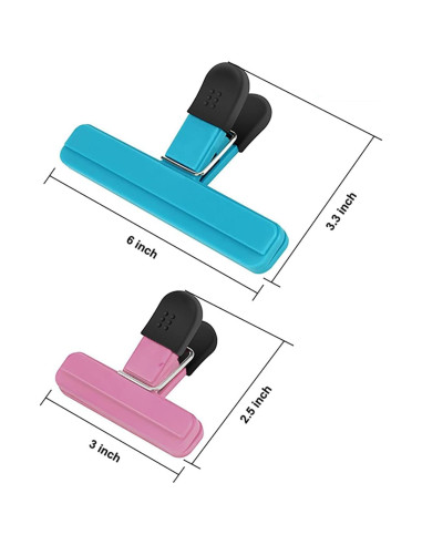 Pinzas para Alimentos XJYWSH - Set de 8, Sello Hermético