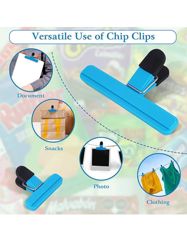 Pinzas para Alimentos XJYWSH - Set de 8, Sello Hermético