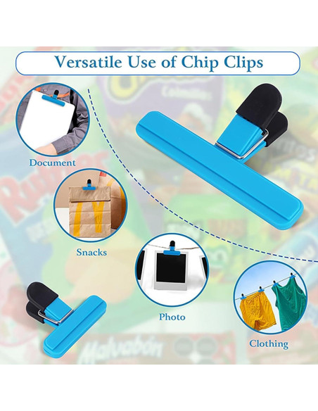 Pinzas para Alimentos XJYWSH - Set de 8, Sello Hermético