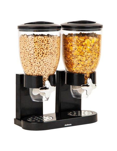 Dispensador de Cereal Doble Mind Reader 2x3.5L Hermético Negro