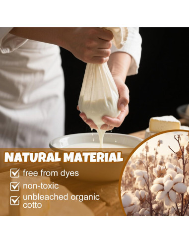 15 Paños de Queso Orgánico FUMILE 50.8x50.8 cm Reutilizables