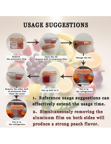 Desodorante de Refrigerador DMDGYNL Gel Durazno 2 Pcs