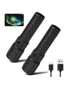 Linterna Táctica Recargable Puyinii YD2319 3 Modos LED Impermeable