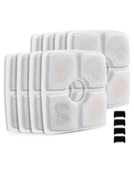 Juego de Filtros Comsmart para Fuente de Mascotas 84oz, 8 Piezas