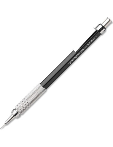 Lápiz Mecánico de Dibujo Pentel GraphGear 500, 0.5mm, Negro, 6 Unidades