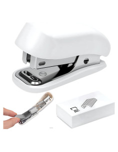 Mini Grapadora JUFFBOT Blanca con Grapas y Removedor
