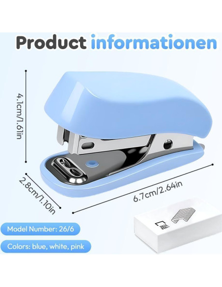 Mini Grapadora JUFFBOT Blanca con Grapas y Removedor Mini Grapadora JUFFBOT Blanca con Grapas y Removedor