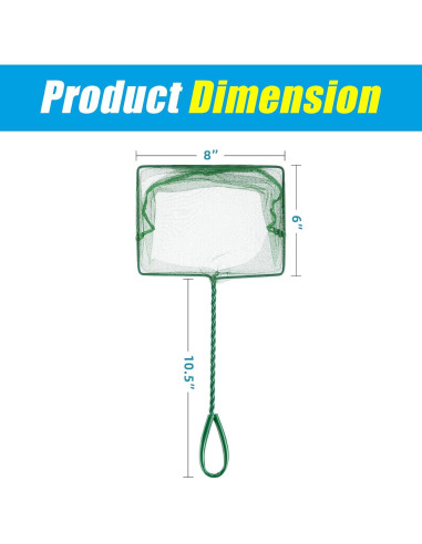 Red de Acuario AQUANEAT 20.32x15.24 cm con Mango Firme