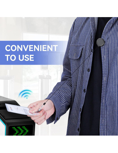 Clip de Insignia Retráctil Teskyer 5 Paquete Negro 60 cm