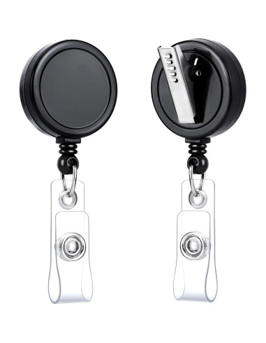 Clip de Insignia Retráctil Teskyer 5 Paquete Negro 60 cm