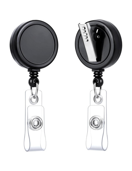 Clip de Insignia Retráctil Teskyer 5 Paquete Negro 60 cm