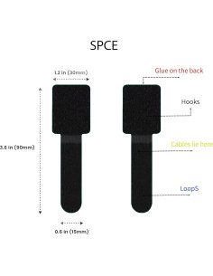 50 Ataduras de Cable Autoadhesivas Gancho y Bucle LiExopr 2