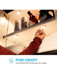 Luz Táctil Mini GE LED Inalámbrica Blanca 55219 - 1 Paquete 2