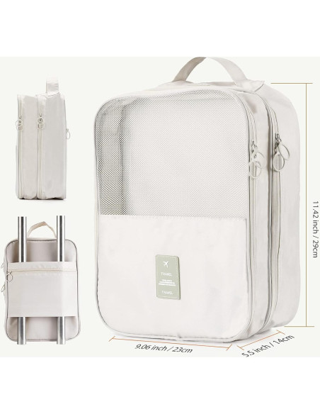 Bolsa de Zapatos de Viaje Hezelf para 3 Pares, Impermeable