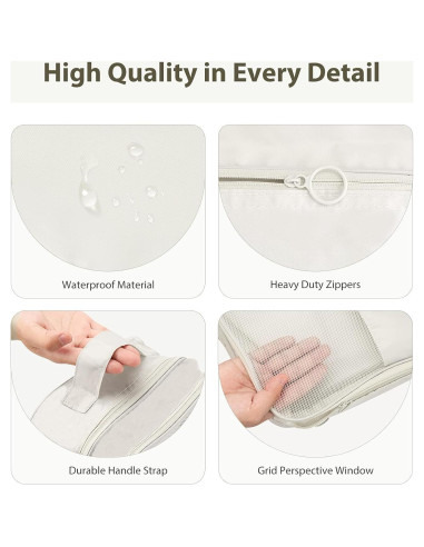 Bolsa de Zapatos de Viaje Hezelf para 3 Pares, Impermeable