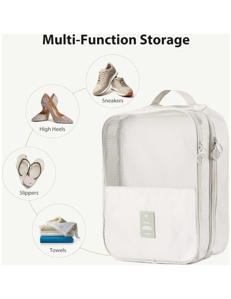Bolsa de Zapatos de Viaje Hezelf para 3 Pares, Impermeable