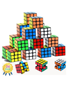 Mini Cubos Mágicos 3x3 Minntoy - Paquete de 24 Puzzles