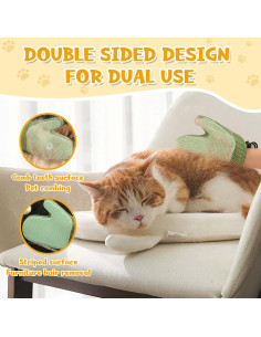 Guante Quitapelos para Mascotas Kerfulty Verde 20x14 cm 2