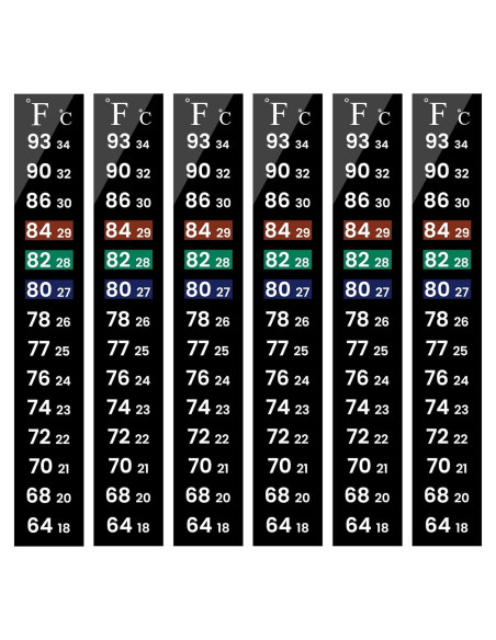 Tiras de Termómetro para Acuario AQUANEAT 6 PCS 13 cm