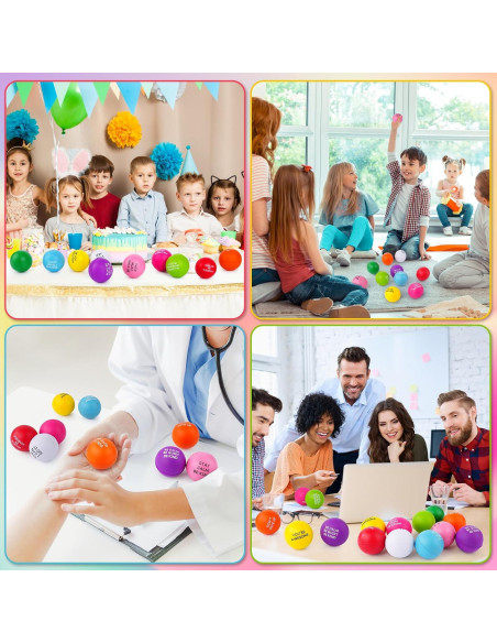 100 Pelotas Antiestrés Motivacionales SHQDD - Alivio Estrés 4 cm