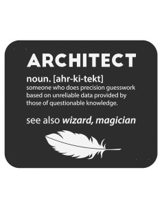 Alfombrilla de Ratón xPuffer Negra 23.5x19.7 cm Diseño Arquitecto