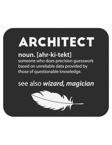 Alfombrilla de Ratón xPuffer Negra 23.5x19.7 cm Diseño Arquitecto