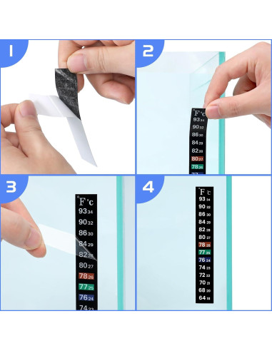 Tiras de Termómetro para Acuario AQUANEAT 6 PCS 13 cm
