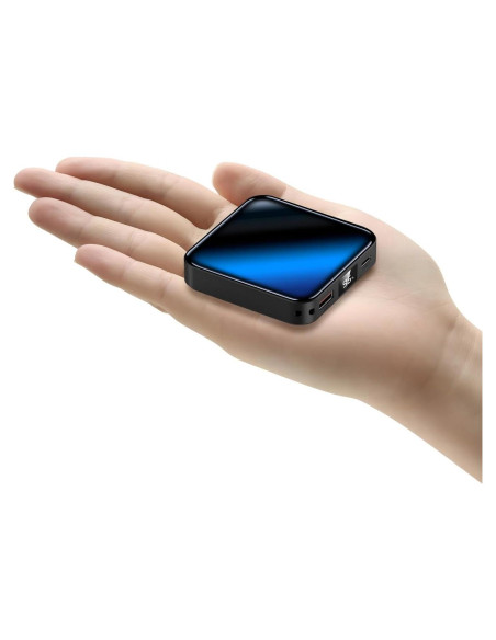 Banco de Energía 10000mAh Mini Cargador Rápido USB-C Negro