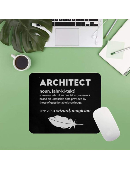 Alfombrilla de Ratón xPuffer Negra 23.5x19.7 cm Diseño Arquitecto