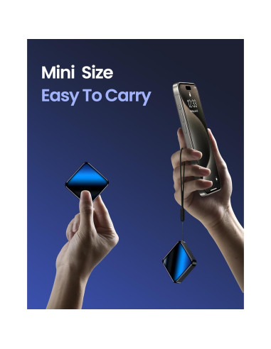 Banco de Energía 10000mAh Mini Cargador Rápido USB-C Negro