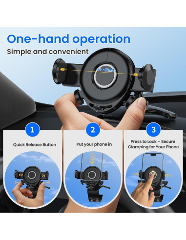 Soporte para Teléfono en el Tablero del Coche RIEMKSL Negro 360