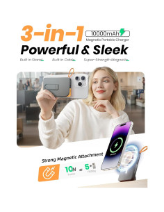 Cargador Portátil MagSafe 10000mAh Ntaanoo 22.5W Rápido 2