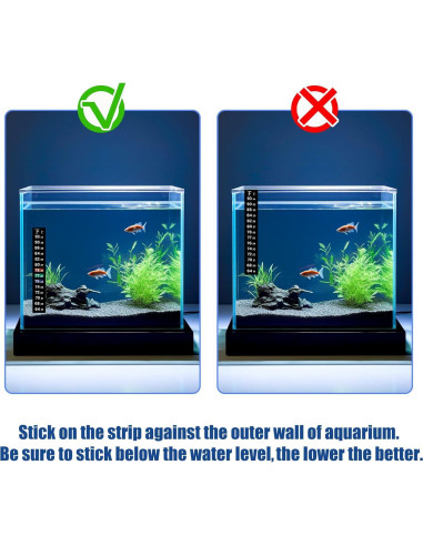 Tiras de Termómetro para Acuario AQUANEAT 6 PCS 13 cm