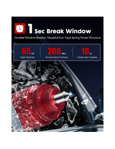 Cortador de Cinturón y Rompedor de Ventanas PARTSWAY 2 en 1 2