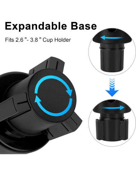 Expansor Soporte Tazas Coche Kincown Ajustable 7.6-9.9 cm