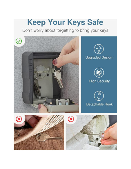 Caja de Llaves Puroma Montada en Pared con Combinación 4 Dígitos