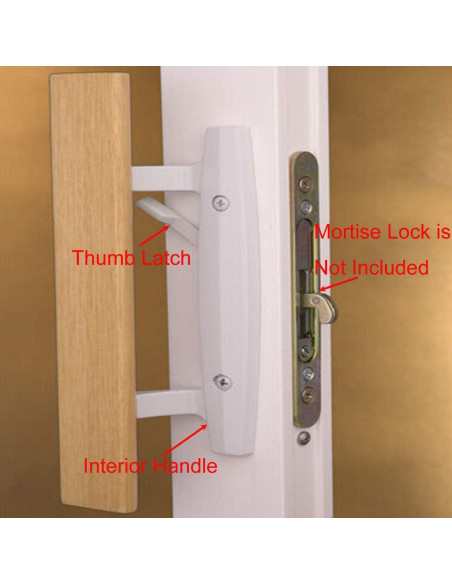 Juego de Manijas Reversibles HauSun para Puertas Corredizas Blanco