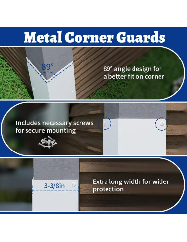 Protectores de Esquinas de Aluminio Wintcomfort 40.1 cm - Paquete de 2