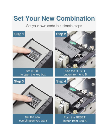 Caja de Llaves Puroma Montada en Pared con Combinación 4 Dígitos