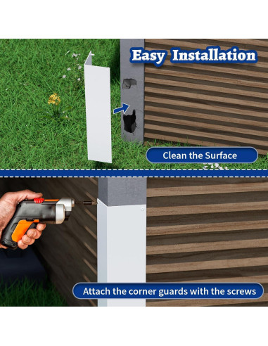 Protectores de Esquinas de Aluminio Wintcomfort 40.1 cm - Paquete de 2