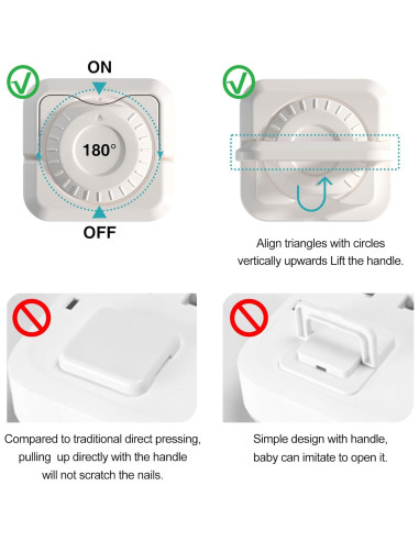 32 Cubiertas de Enchufe a Prueba de Bebés con Doble Cerradura