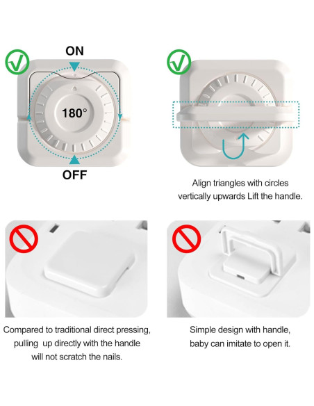 32 Cubiertas de Enchufe a Prueba de Bebés con Doble Cerradura