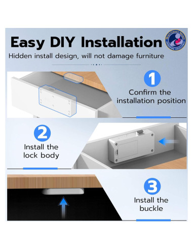Cerradura Inteligente eLinkSmart F3BC Bluetooth RFID Blanca