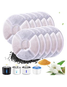 Filtros de Agua para Gatos RBAYSALE Paquete de 12 Triple Filtración