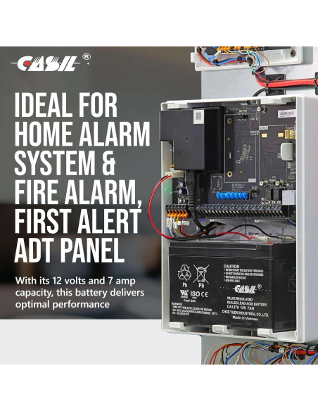 Batería Recargable Casil 12V 7AH SLA para Alarmas de Incendio