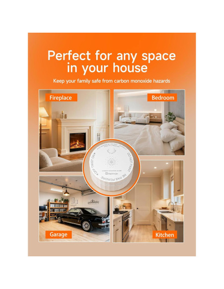 Detector de Monóxido de Carbono HEIMAN C1-W WiFi con Alarma