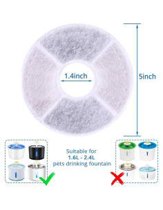 Filtros de Agua para Gatos RBAYSALE Paquete de 12 Triple Filtración 2